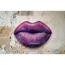 Graffiti Lips Wallpaper Wall Mural