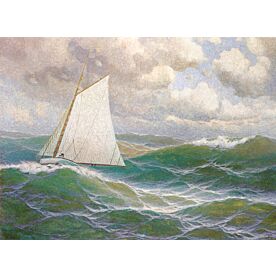 Wave Runners Sailing Two Wallpaper Wall Mural