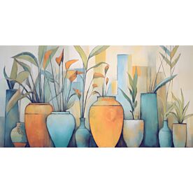 Tropical Pottery Wallpaper Wall Mural