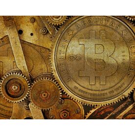 Grunge Bitcoin One Wallpaper Wall Mural