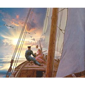 Young Love Sailing Wallpaper Wall Mural