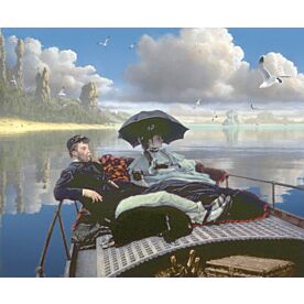 Lofty Relaxers Boaters Wallpaper Wall Mural