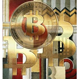 Bitcoin Deco Seven Wallpaper Wall Mural