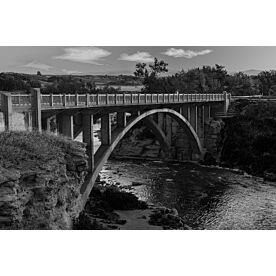 Lundbreck Falls Bridge BW 7624 Wallpaper Wall Mural