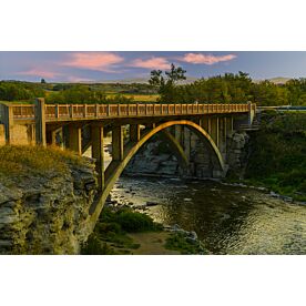 Lundbreck Falls Bridge 7625 Wallpaper Wall Mural