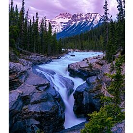 Mount Sarbach Mistaya River Falls 7626 Wallpaper Wall Mural