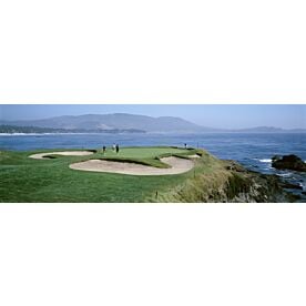 Pebble Beach Golfers Aerial View Wallpaper Wall Mural