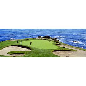 Golfers at Pebble Beach Wallpaper Wall Mural