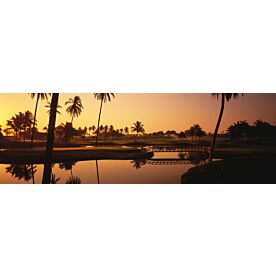 Sunset at Isla Navidad Golf Mexico Wallpaper Wall Mural