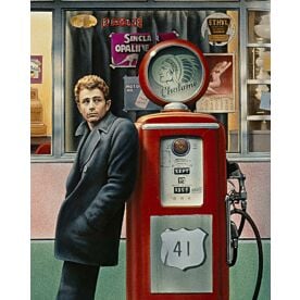 James Dean with Gas Pump