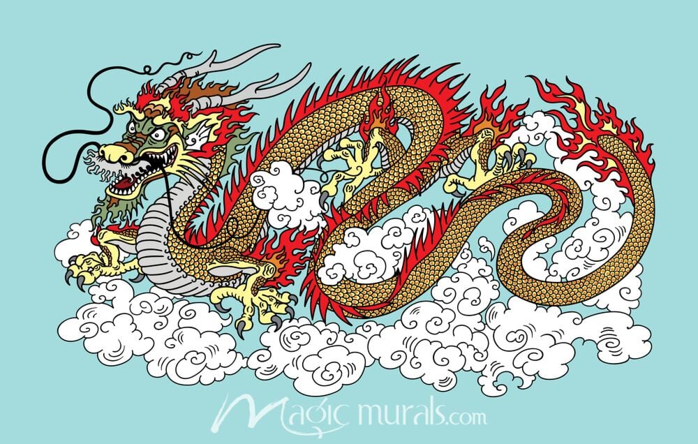 Chinese Dragon 0026 Wallpaper Wall Mural