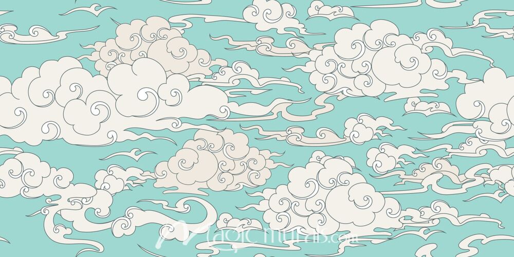 Asian Seamless Cloud Pattern 3230 Wallpaper Wall Mural