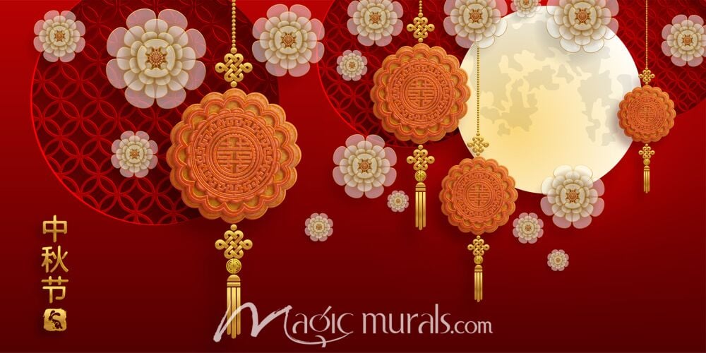 Chinese Paper Cut Out Mid Autumn Festival Wallpaper 3178 Wallpaper Wall Mural