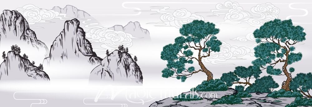 Classic Chinese Landscape 1098 Wallpaper Wall Mural