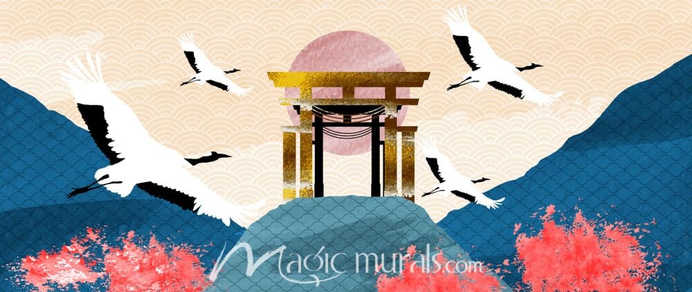 Graphic Asian Landscape 7884 Wallpaper Wall Mural