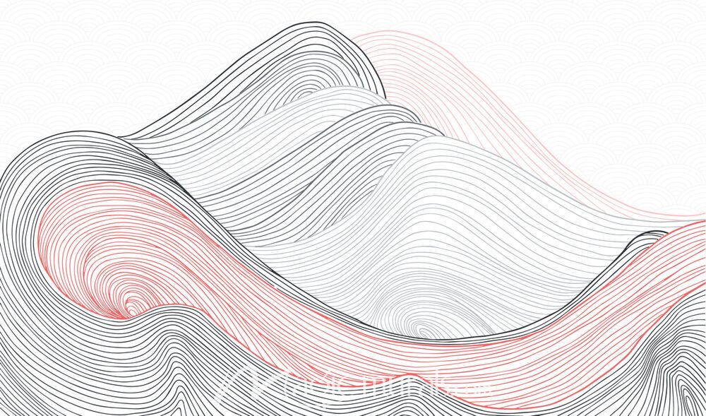 Abstract Mountain Lines 1035 Wallpaper Wall Mural