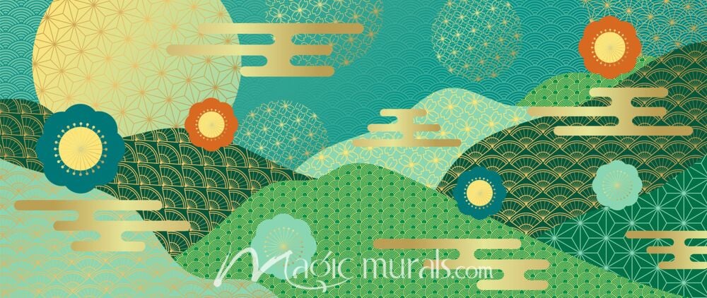 Abstract Chinese Landscape 8478 Wallpaper Wall Mural