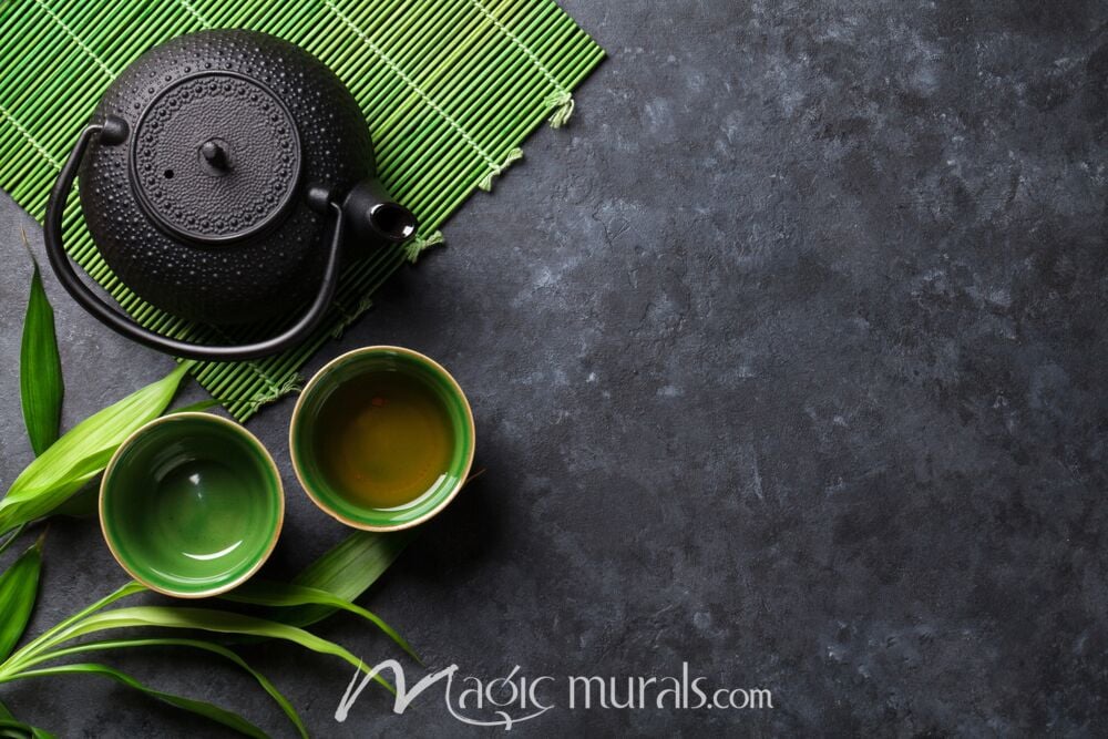 Chinese Tea and Bamboo 6777 Wallpaper Wall Mural