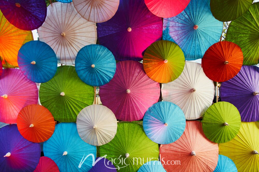 Chinese Umbrella Wallpaper 9953 Wallpaper Wall Mural