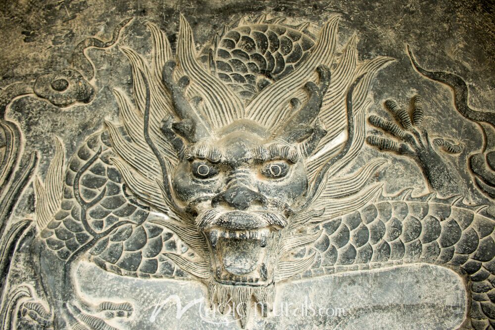 Dragon Stone Carving 9354 Wallpaper Wall Mural