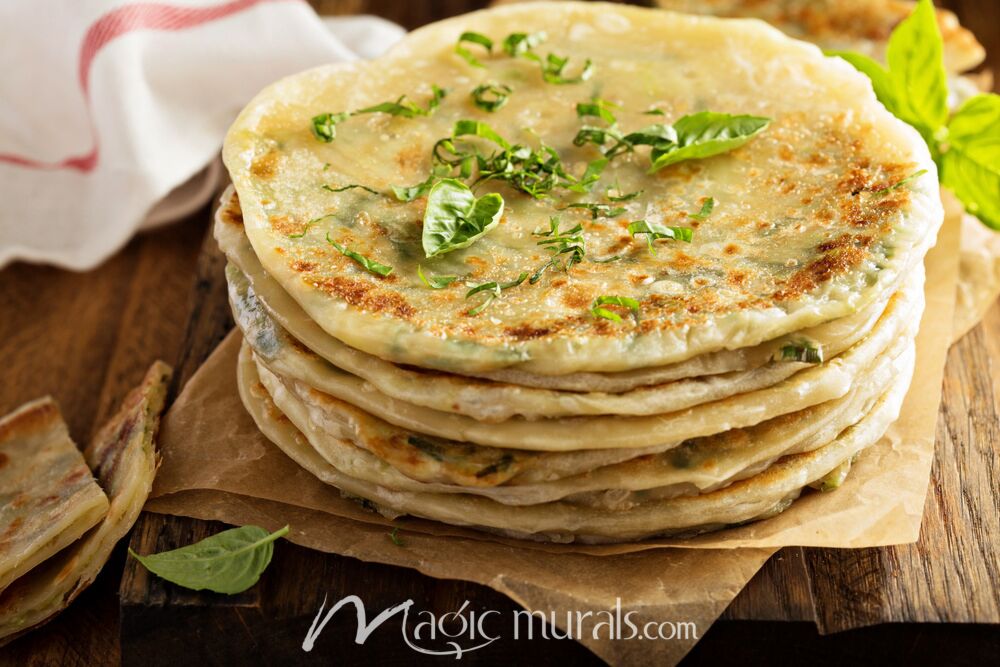 Chinese Scallion Pancakes Cong You Bing Wallpaper Wall Mural