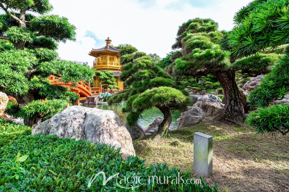 Chi Lin Buddhist Nunnery Hong Kong Garden Wallpaper Wall Mural