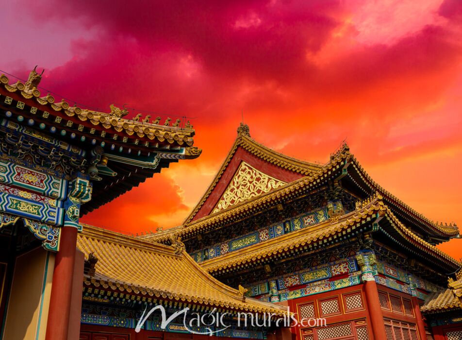 Forbidden City Sunset Wallpaper Wall Mural