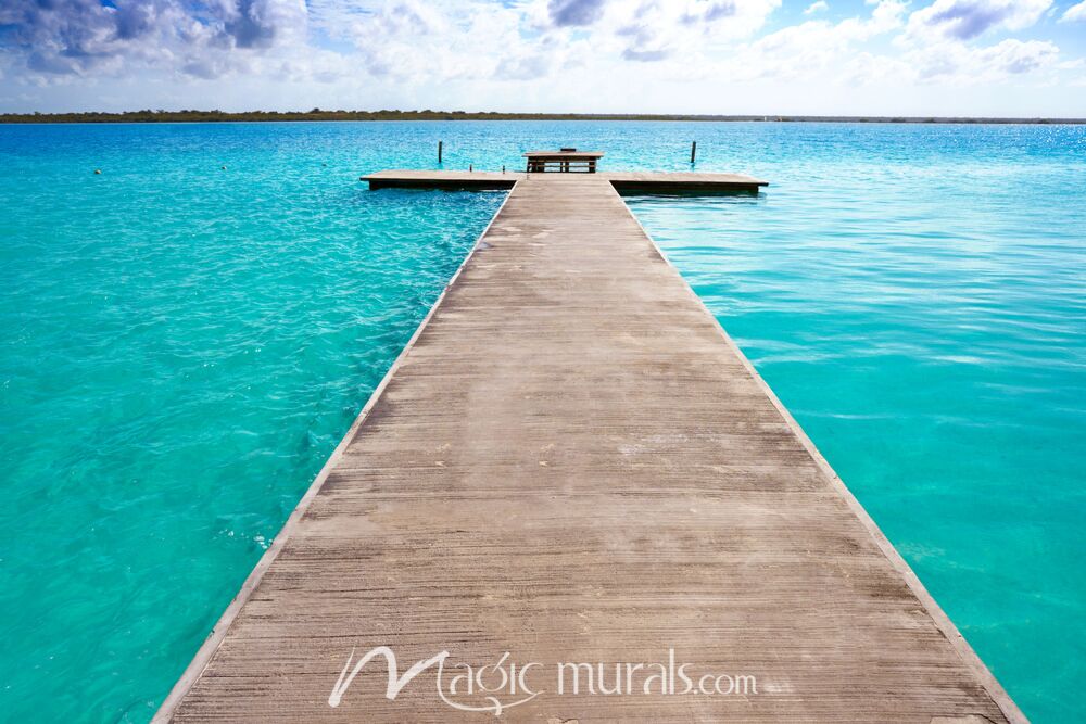 Bacalar Lagoon Pier 6356 Wallpaper Wall Mural