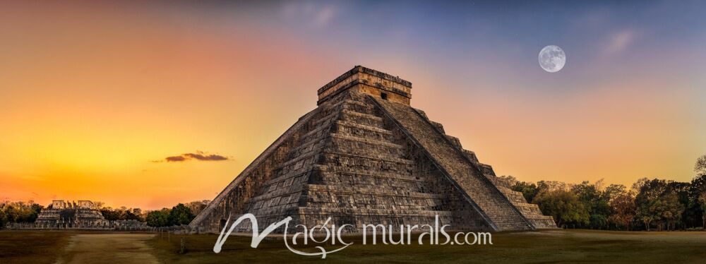 Chichen Itza Pyramid Sunset 3164 Wallpaper Wall Mural