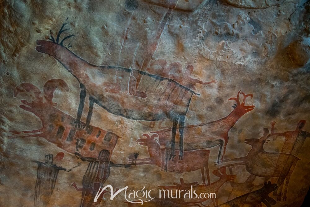 Ancient Mexican Cave Painting 0301 Wallpaper Wall Mural