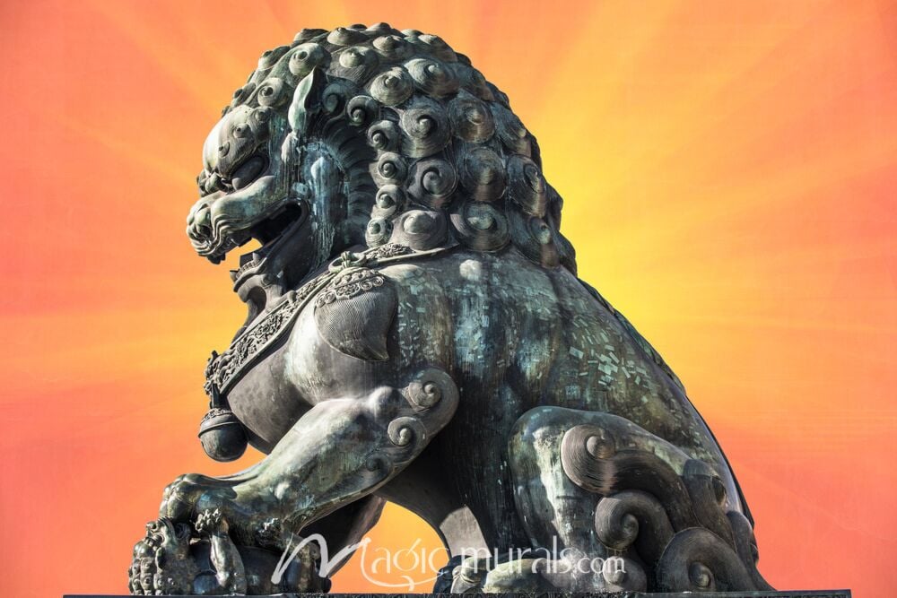 Guardian Lion at Forbidden City 8217 Wallpaper Wall Mural