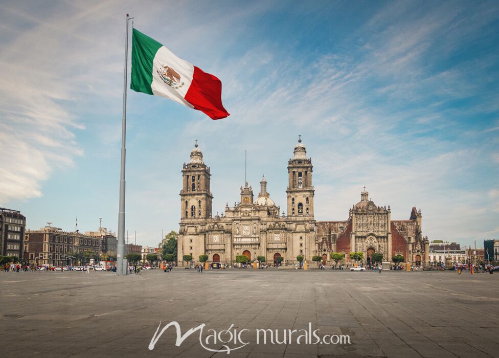 Mexico City Zocalo Square 1709 Wallpaper Wall Mural