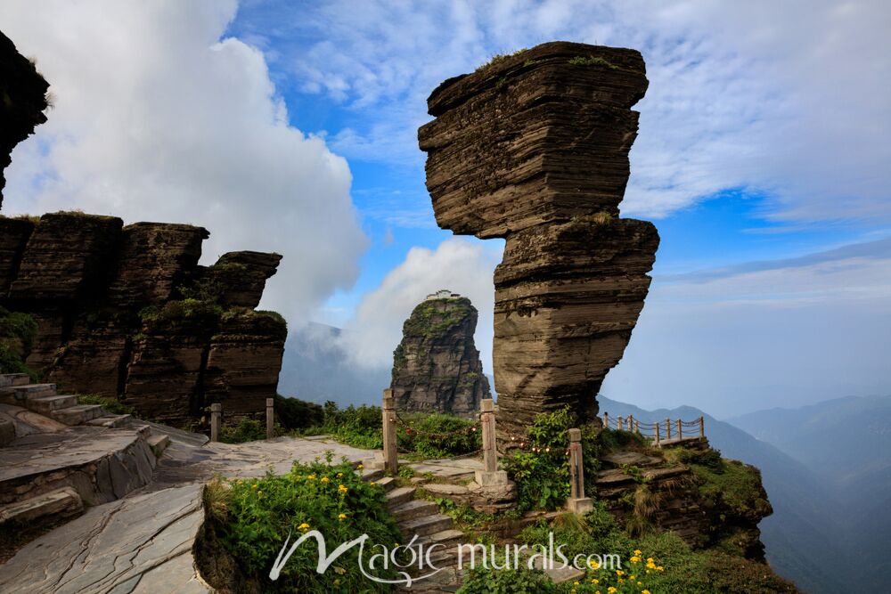 Mushroom Stone Mount Fangjing Guizhou Wallpaper Wall Mural