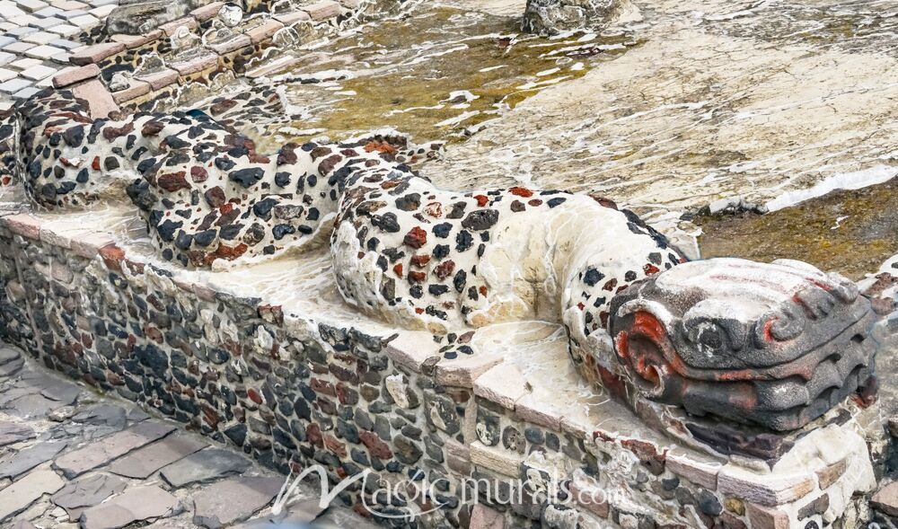 Templo Mayor Aztec Stone Snake 7602 Wallpaper Wall Mural