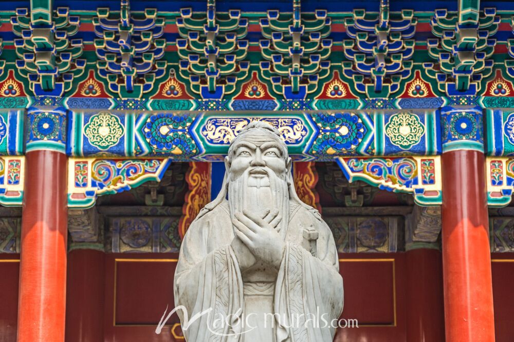 Confucius Statue at Beijing Temple 6233 Wallpaper Wall Mural