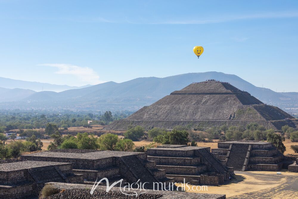 Teotihuacan Pyramid Balloon 4541 Wallpaper Wall Mural