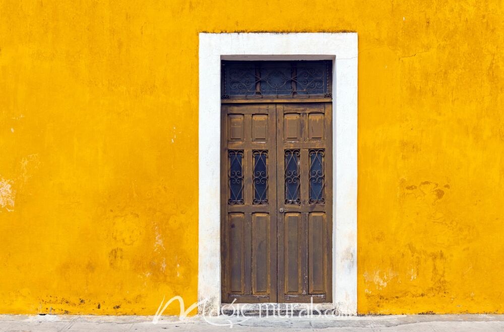 Izamal Yellow Wall and Door 8993 Wallpaper Wall Mural