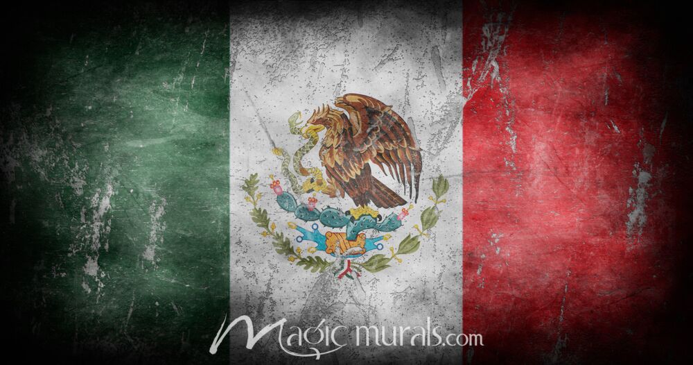 Mexico Flag illustration 6184 Wallpaper Wall Mural