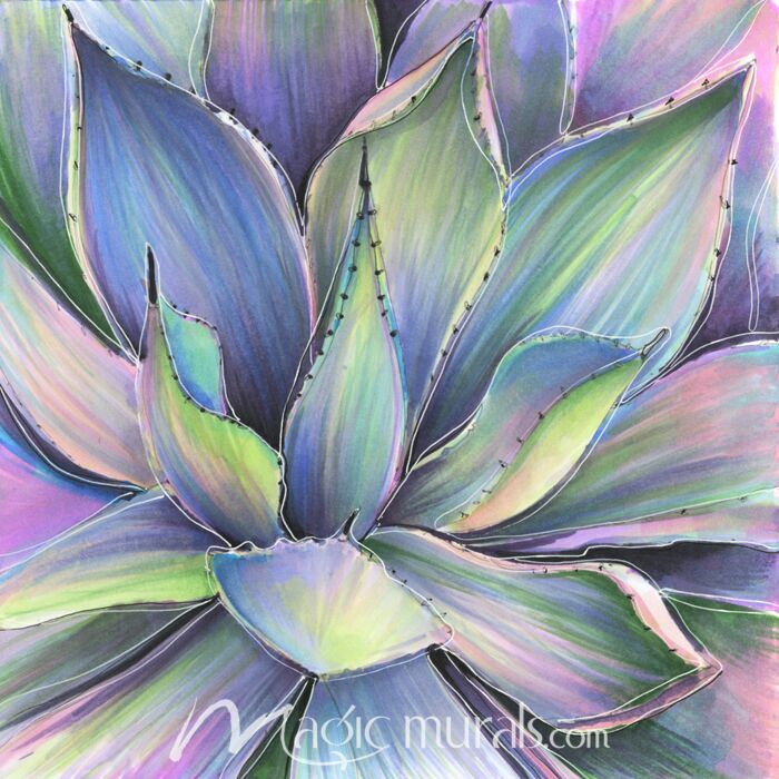 Watercolor Agave 1472 Wallpaper Wall Mural