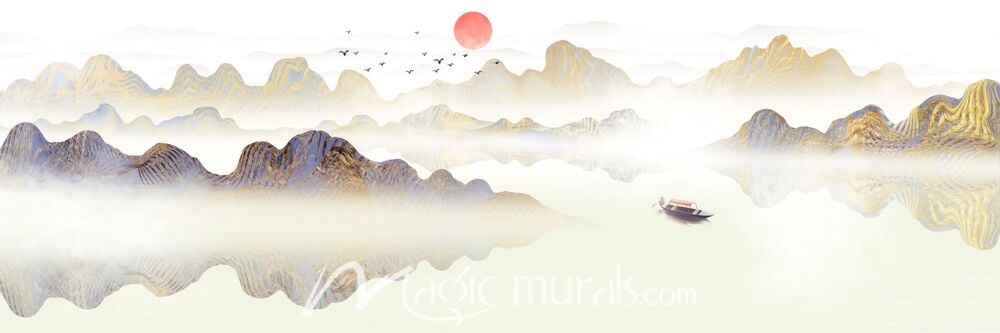 Modern Abstract Chinese Ink Wash Landscape 4509 Wallpaper Wall Mural