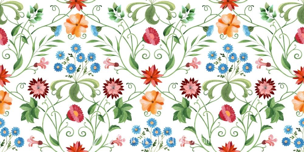 Colorful Flower Chintz Wallpaper 8807 Wallpaper Wall Mural