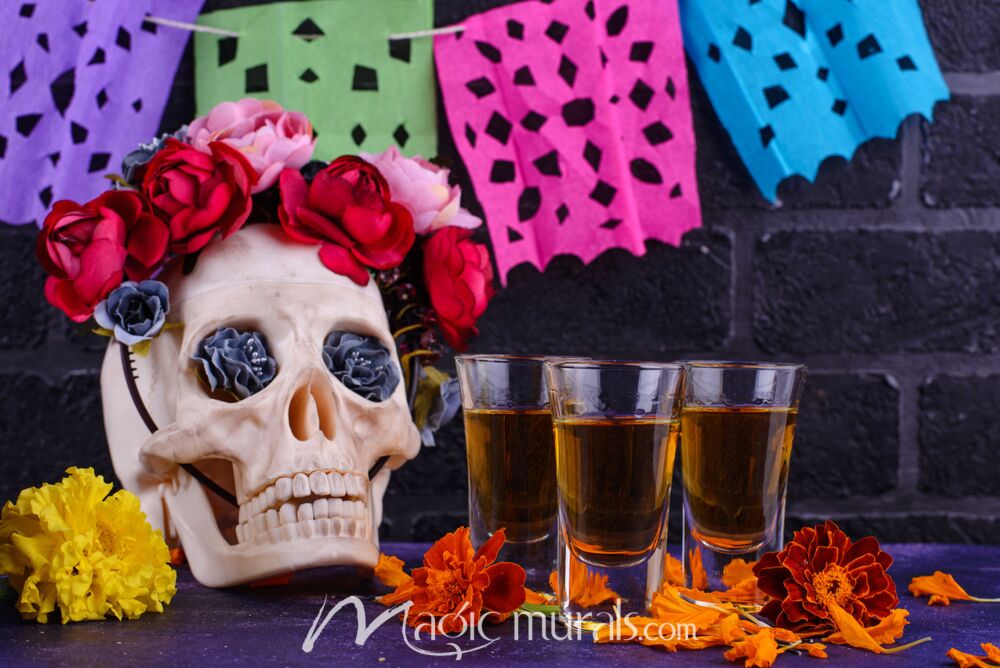 Dia de los Muertos Tequila 9346 Wallpaper Wall Mural