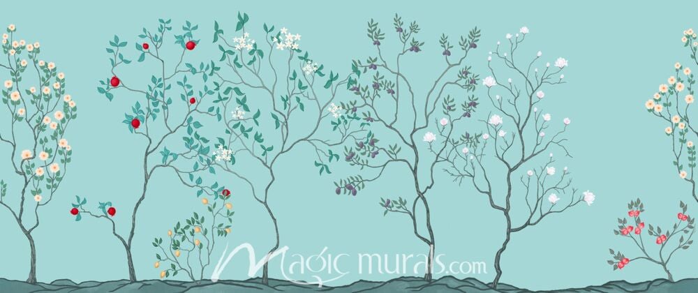 Flowering Tree with Pomegranate 3640 Wallpaper Wall Mural