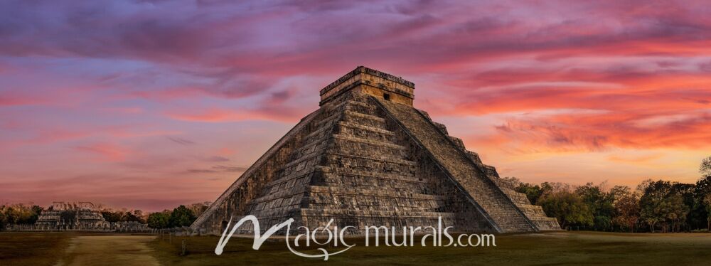 Chichen Itza Sunset 0857 Wallpaper Wall Mural