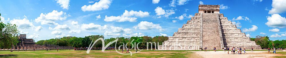 Mayan Pyramid Panorama 1618 Wallpaper Wall Mural