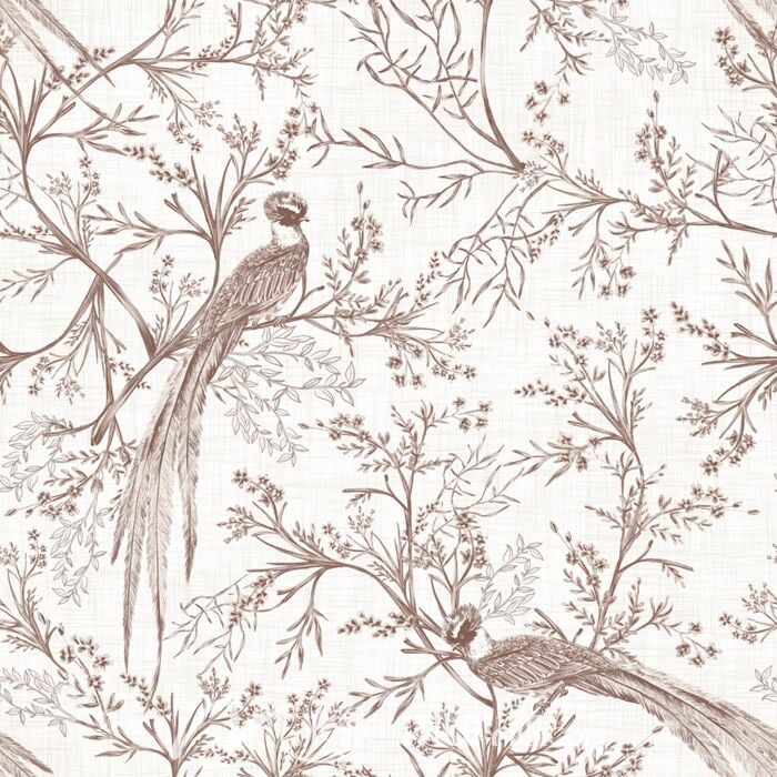 Vintage Birds on Rice Paper Background 3493 Wallpaper Wall Mural