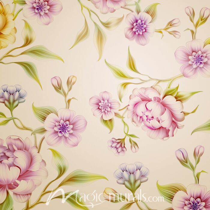 Vintage Peonies 4462 Wallpaper Wall Mural