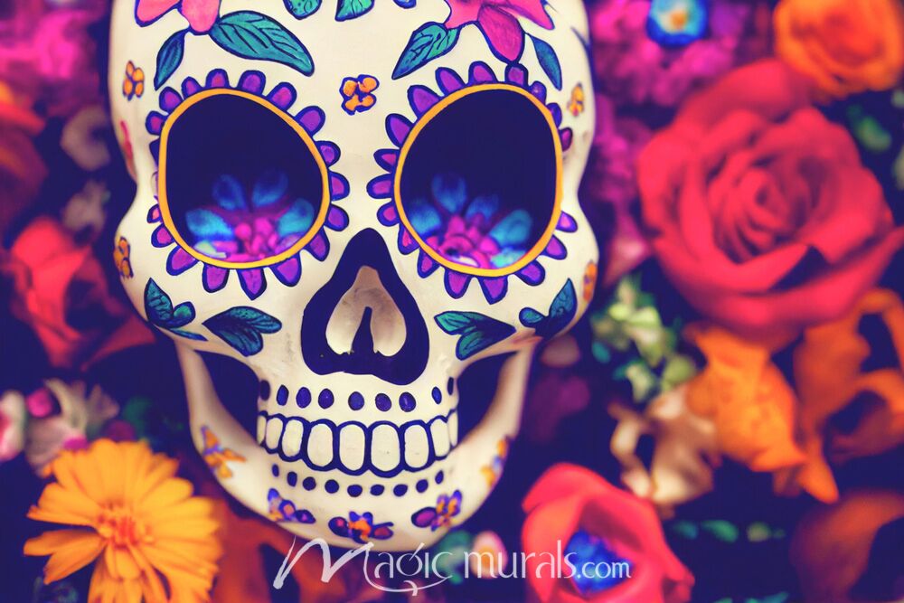 Sugar Skull Closeup 6308 Wallpaper Wall Mural