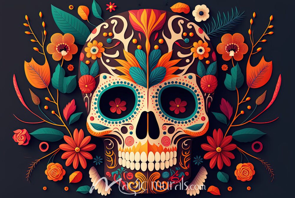 Day of the Dead Skull 2226 Wallpaper Wall Mural