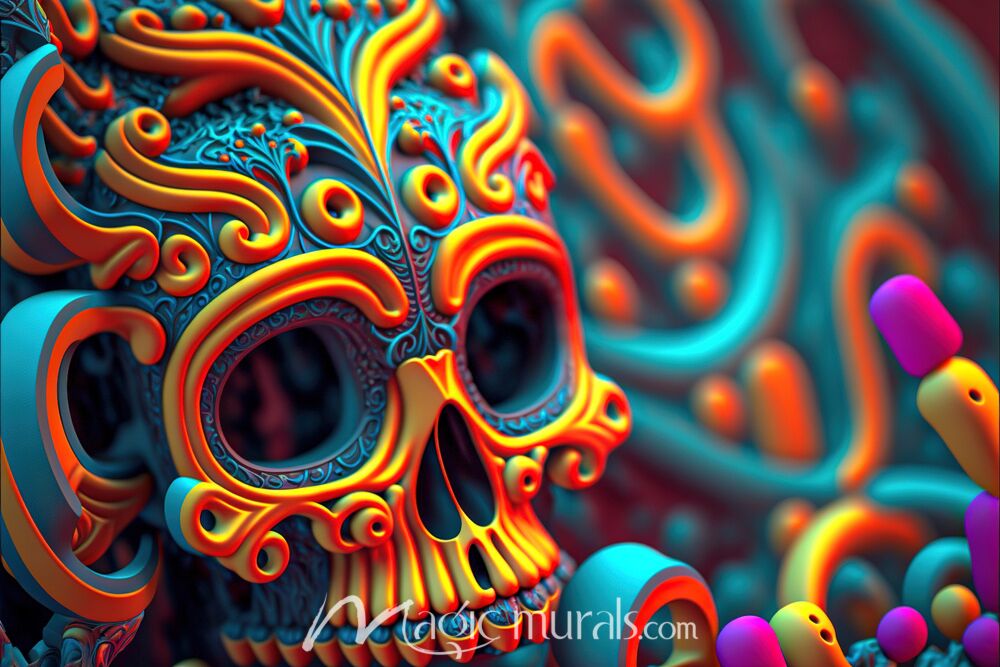 Sugar Skull Closeup 1563 Wallpaper Wall Mural